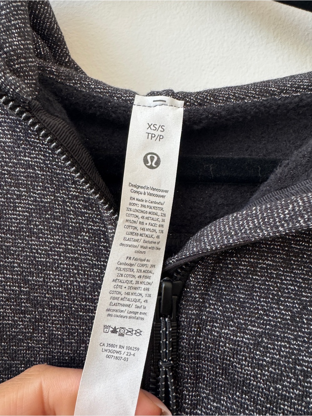 Lululemon Scuba Oversized Half-Zip Hoodie Sparkle - Picture 5 of 6